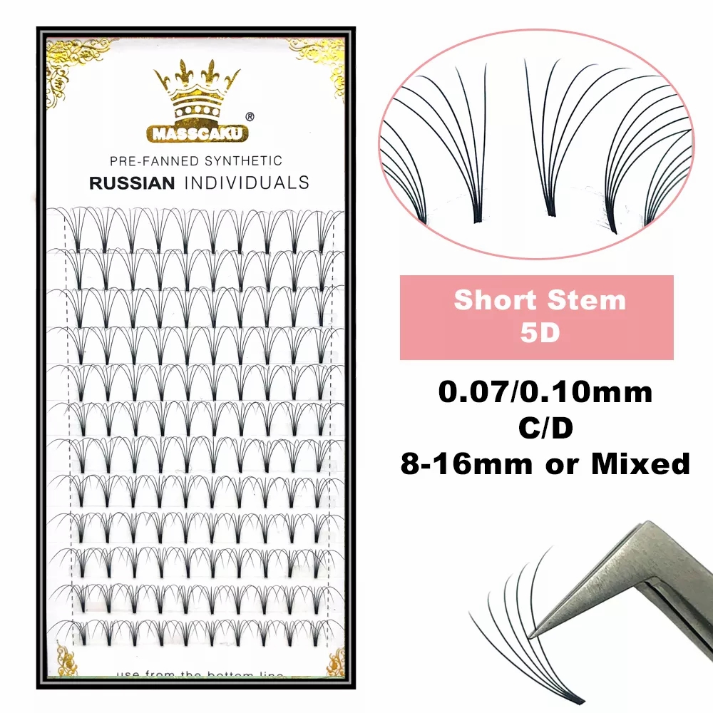 Eyelash Extension Russian Volume - MASSCAKU Premade Rus Hacmi Kısa Kök