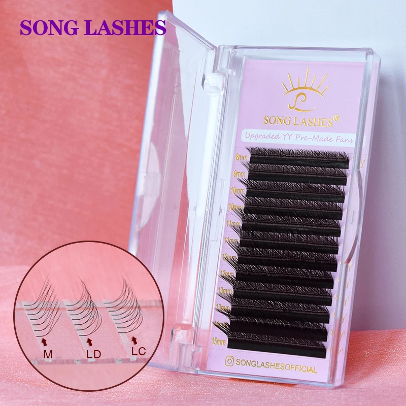 Eyelash Extension Yelix - ŞARKI LASHES YY Şekli Siyah Kahverengi