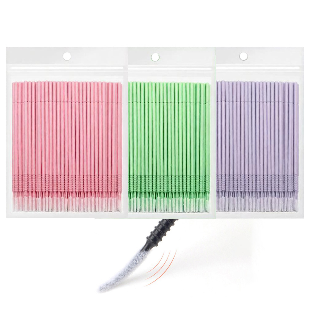 Micro Brush Applicator - 500 adet Kirpik Uzatma Temizleme Çubukları