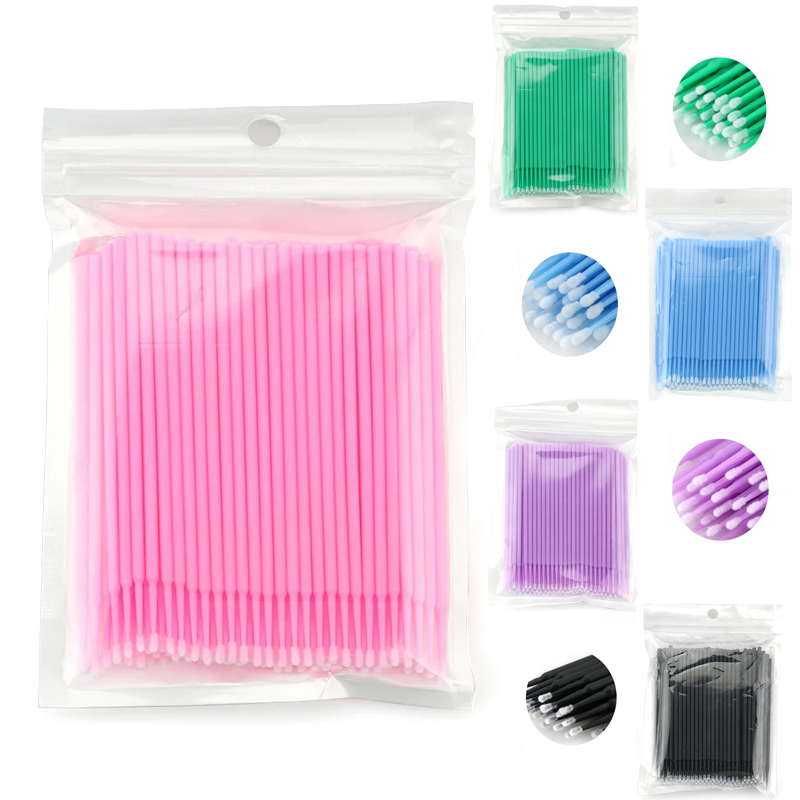 Micro Brush Applicator - Tek kullanımlık kirpik fırçalar çubukla 50/100