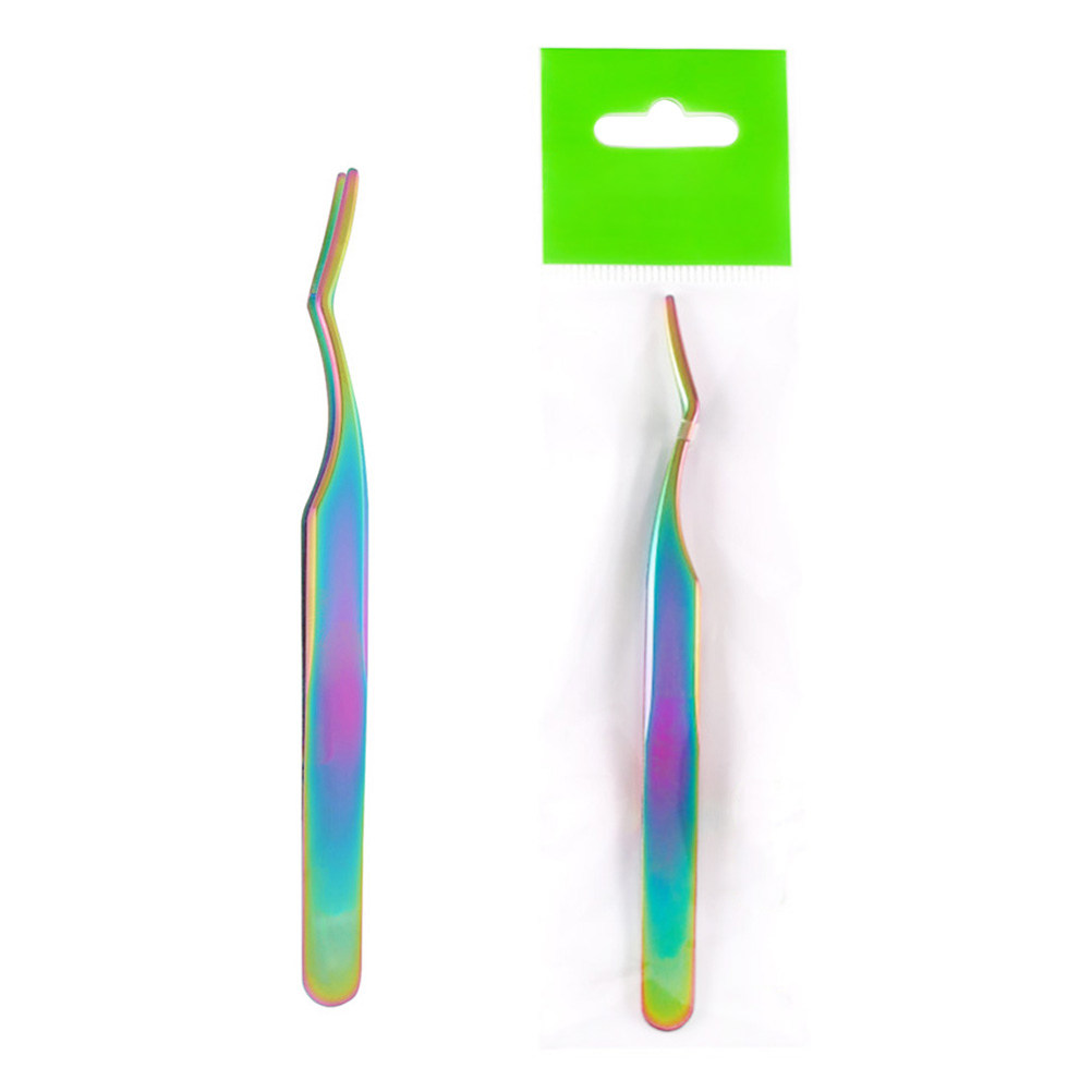 Isolation Tweezer Curved - 2 Adet Profesyonel Kirpik Cımbızı Paslanmaz