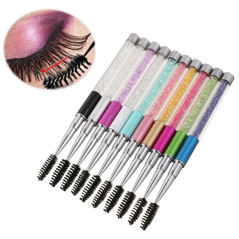 Micro Brush Applicator - Rhinestone kolu kirpik fırçası kullanımlık kirpik