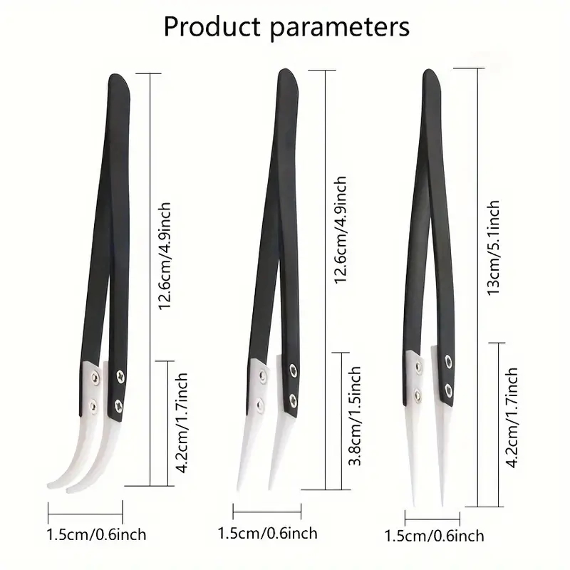Seramik antistatik cımbızlar,  - Isolation Tweezer Curved incelemesi ve fiyatı