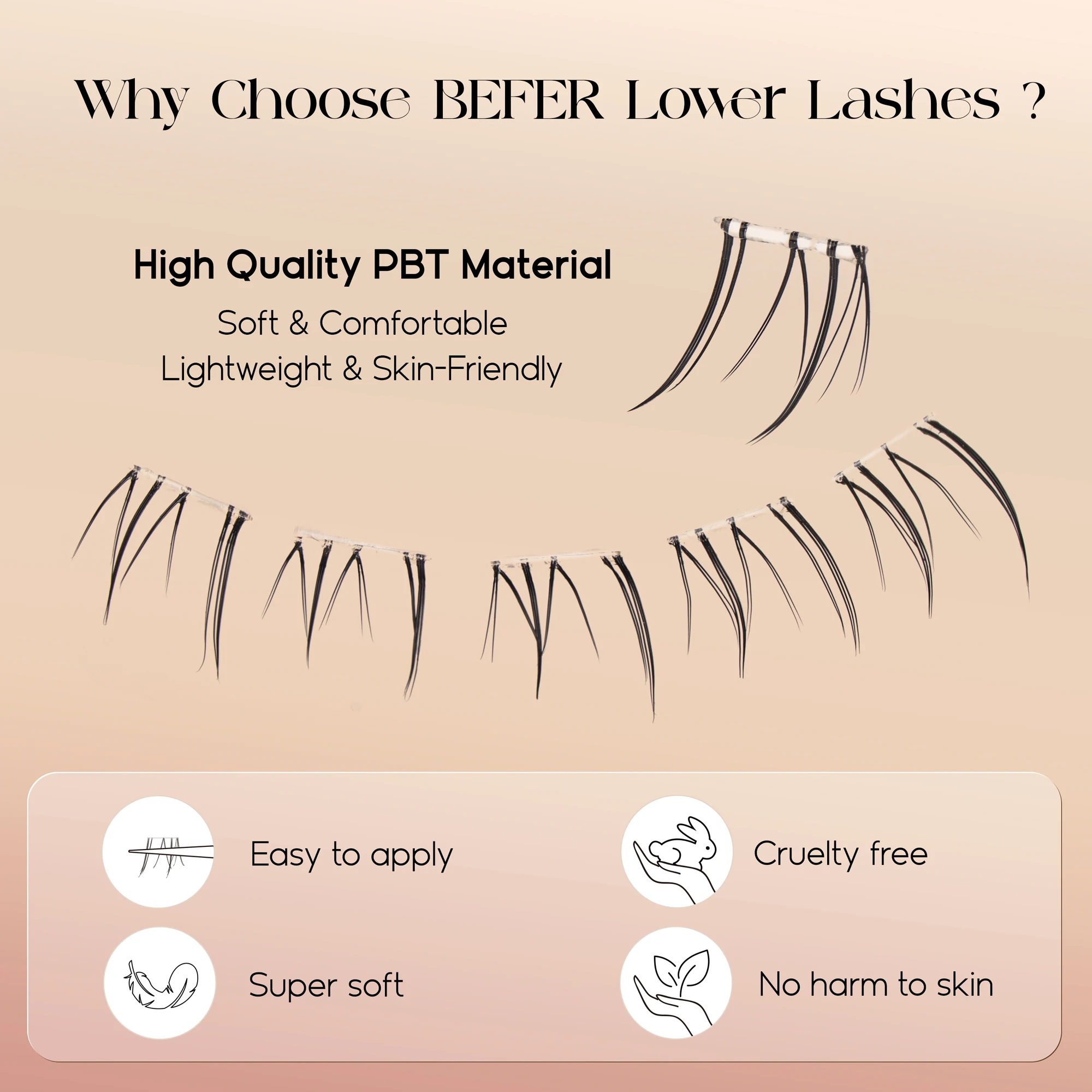 Befer Yapıştırıcı Gerektirmeye - Eyelash Extension Eyelash incelemesi ve fiyatı
